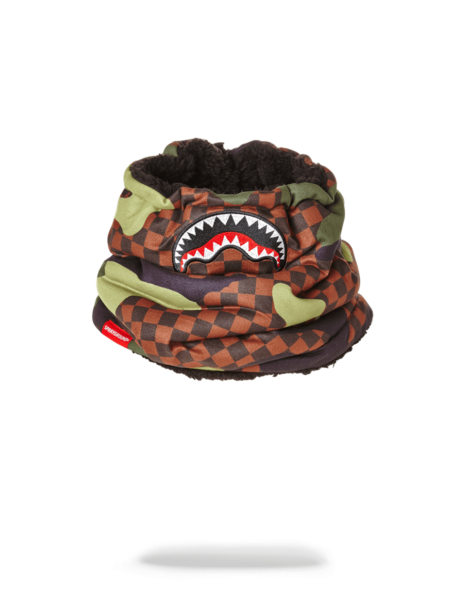 CHECKER CAMO NECK WARMER